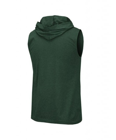 Men's Heathered Green Michigan State Spartans Varsity Hoodie Tank Top $16.80 T-Shirts