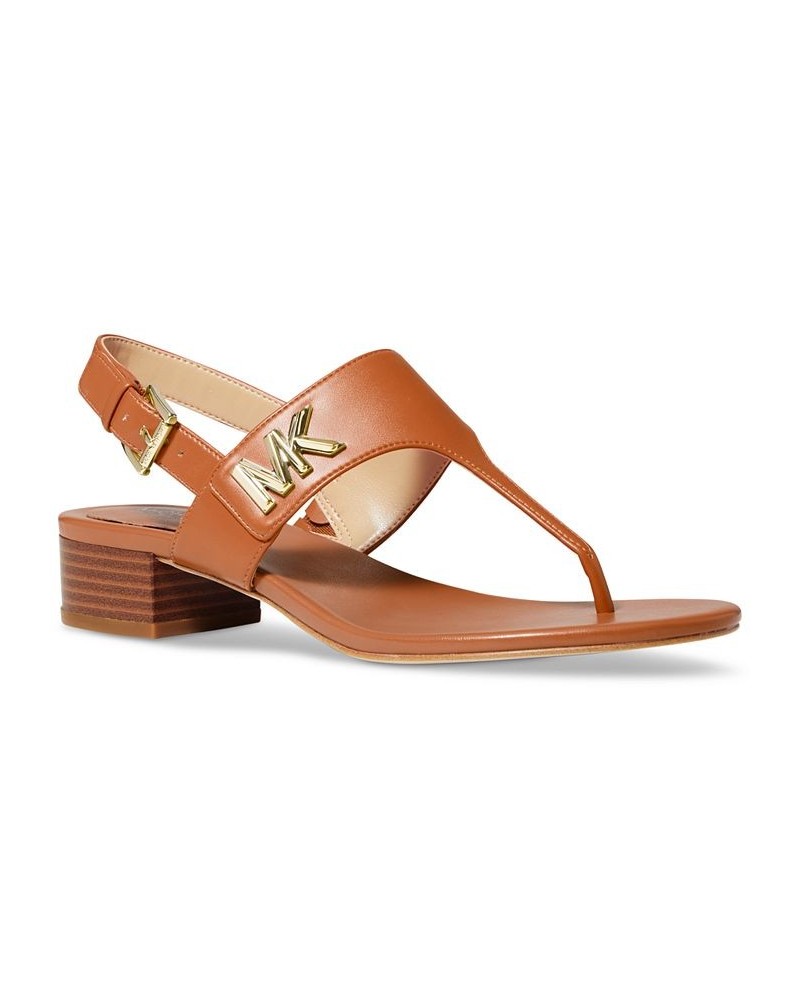 Women's Jilly T-Strap Dress Sandals Brown $43.60 Shoes