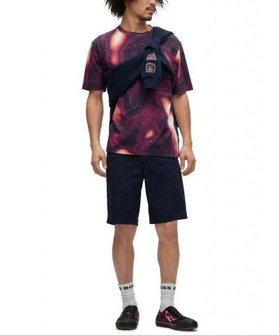 BOSS Men's Relaxed-Fit T-shirt with Heat-Map Print Pink $38.88 T-Shirts