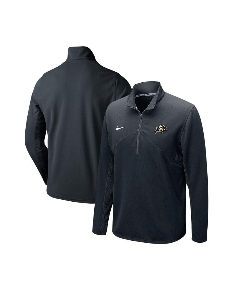 Men's Black Colorado Buffaloes Primary Logo Training Performance Quarter-Zip Jacket $36.75 Jackets