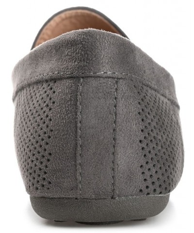 Women's Halsey Perforated Loafers Gray $42.39 Shoes