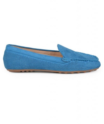 Women's Halsey Perforated Loafers Gray $42.39 Shoes