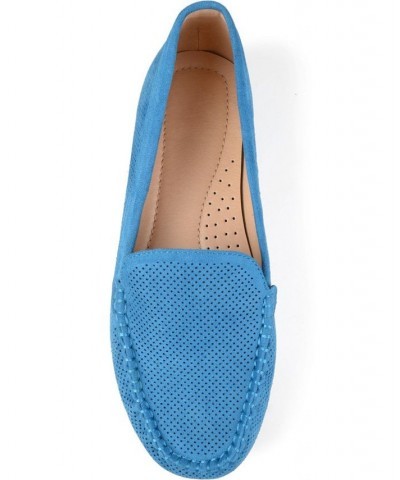 Women's Halsey Perforated Loafers Gray $42.39 Shoes