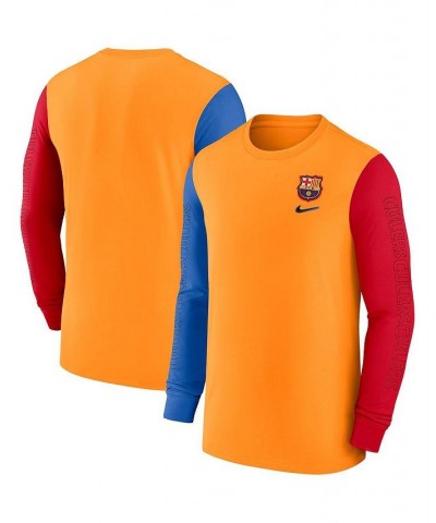 Men's Orange Barcelona Ignite Long Sleeve T-shirt $20.50 T-Shirts