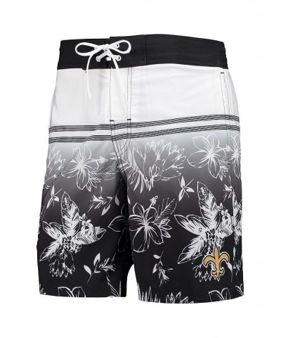 Men's Black New Orleans Saints Island Volley Swim Shorts $27.72 Swimsuits