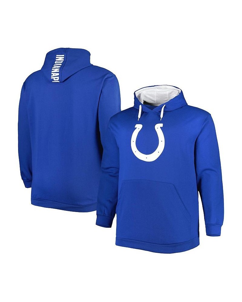 Men's Royal Indianapolis Colts Big and Tall Logo Pullover Hoodie $37.80 Sweatshirt