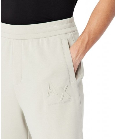 Men's Elastic-Waist Embossed Logo Shorts Gray $49.40 Shorts