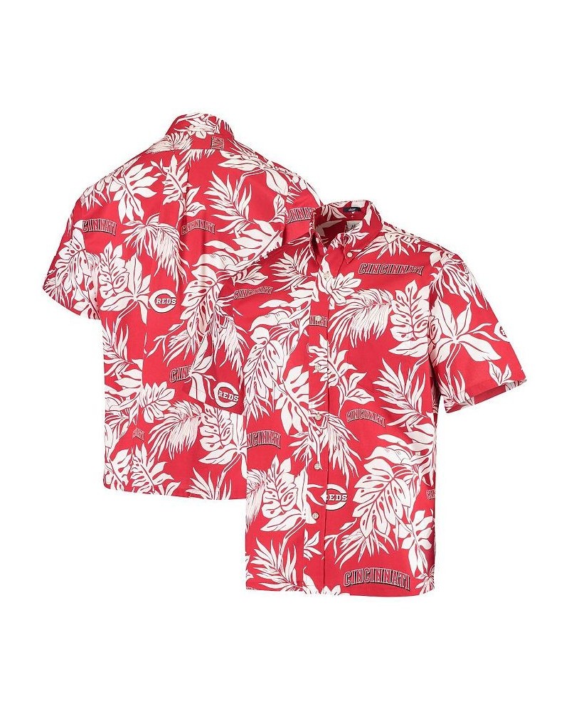 Men's Red Cincinnati Reds Aloha Button-Down Shirt $32.24 Shirts