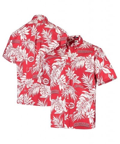 Men's Red Cincinnati Reds Aloha Button-Down Shirt $32.24 Shirts