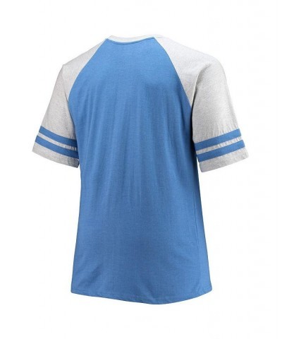 Men's Heathered Blue Tampa Bay Lightning Big and Tall Raglan T-shirt $19.60 T-Shirts