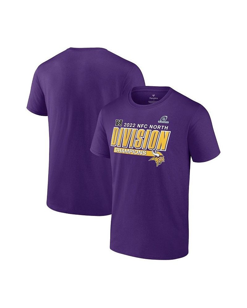 Men's Branded Purple Minnesota Vikings 2022 NFC North Division Champions Divide and Conquer T-shirt $24.29 T-Shirts