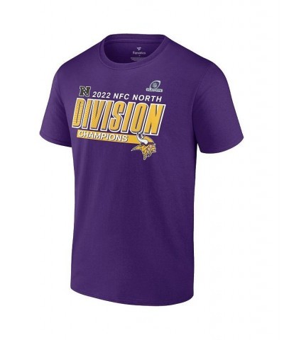 Men's Branded Purple Minnesota Vikings 2022 NFC North Division Champions Divide and Conquer T-shirt $24.29 T-Shirts