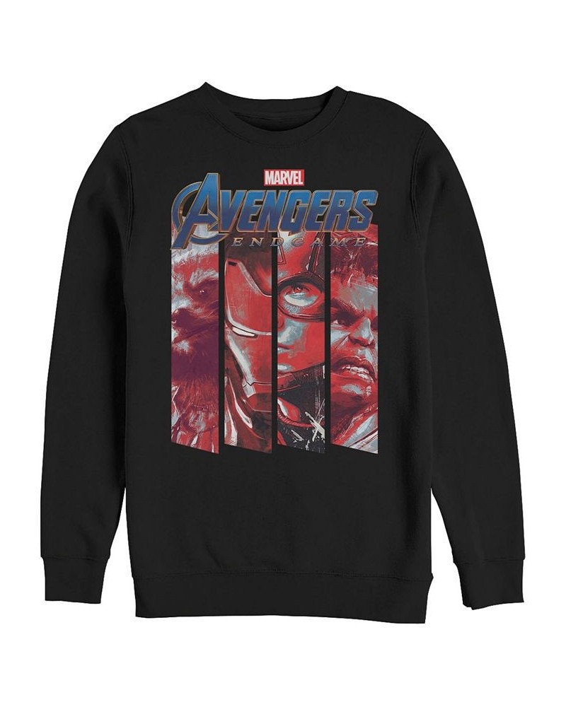 Marvel Men's Avengers Endgame Panel Logo, Crewneck Fleece Black $31.89 Sweatshirt