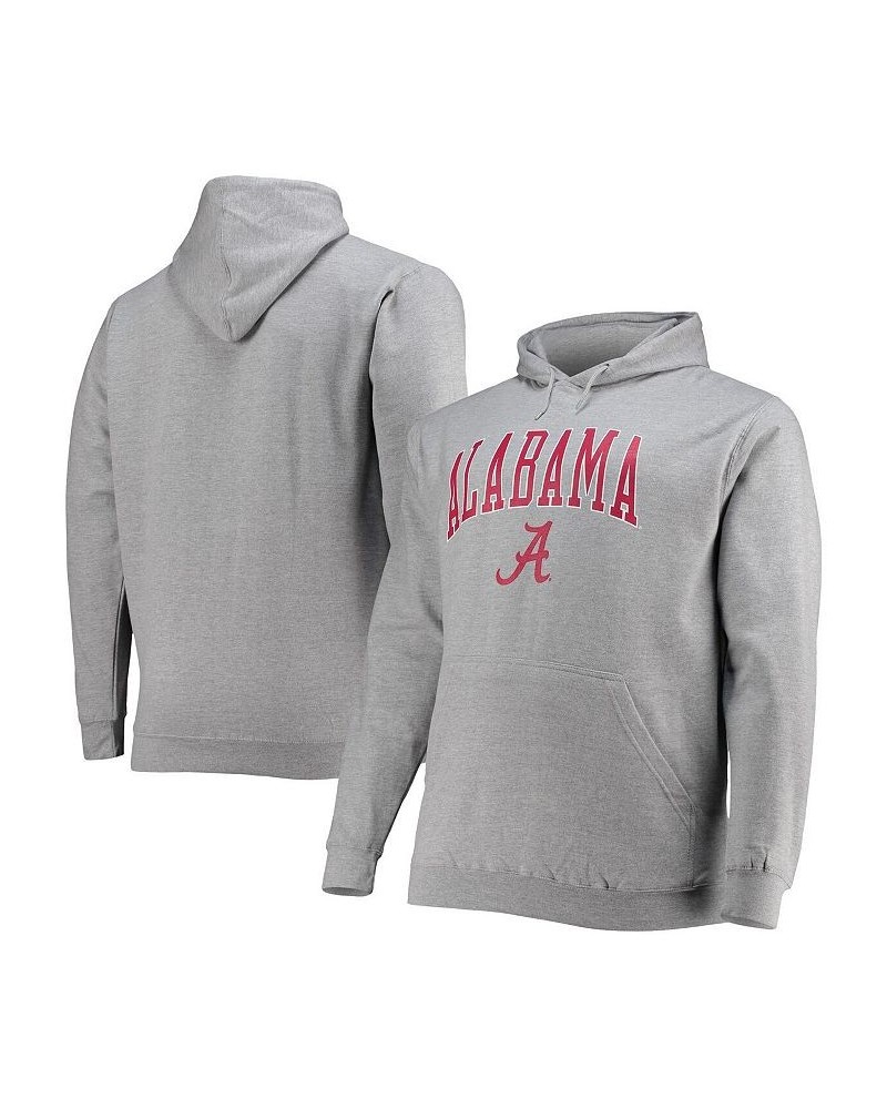 Men's Heather Gray Alabama Crimson Tide Big and Tall Arch Over Logo Powerblend Pullover Hoodie $34.50 Sweatshirt