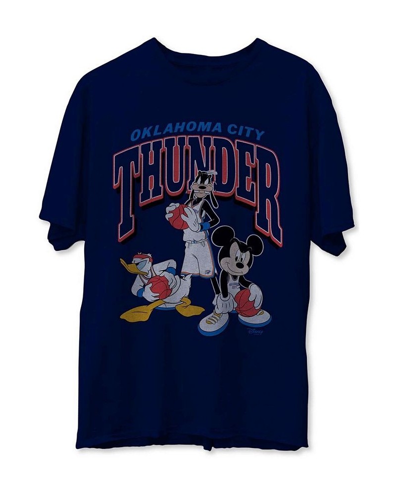 Men's Navy Oklahoma City Thunder Disney Mickey Squad T-shirt $19.79 T-Shirts