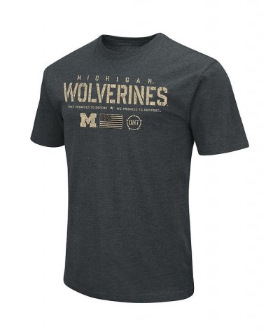 Men's Heathered Black Michigan Wolverines OHT Military-Inspired Appreciation Flag 2.0 T-shirt $26.99 T-Shirts