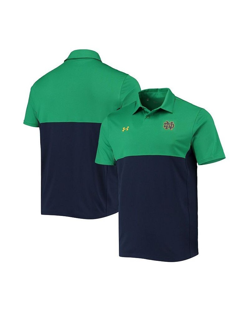 Men's Green, Navy Notre Dame Fighting Irish 2022 Blocked Coaches Performance Polo Shirt $45.23 Polo Shirts