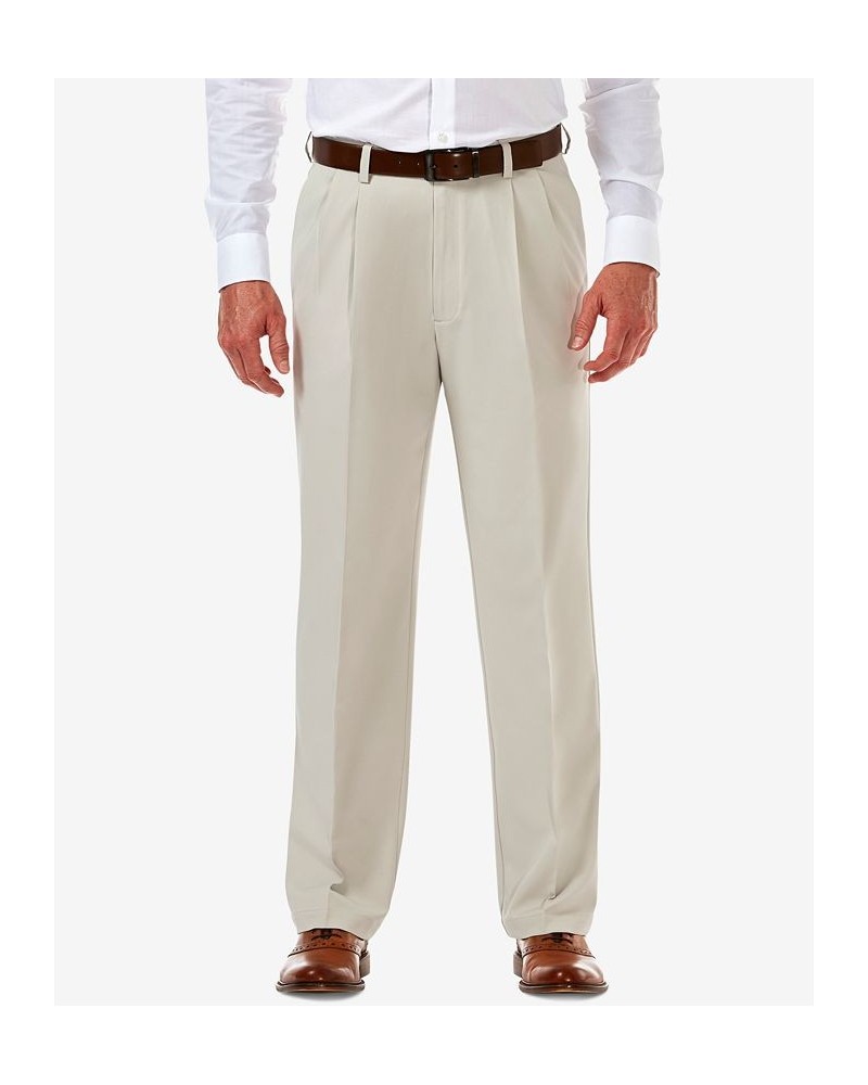 Men's Cool 18 PRO Classic-Fit Expandable Waist Pleated Stretch Dress Pants String $24.20 Pants