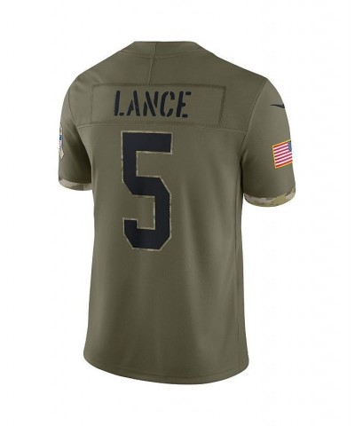 Men's Trey Lance Olive San Francisco 49ers 2022 Salute To Service Limited Jersey $60.90 Jersey