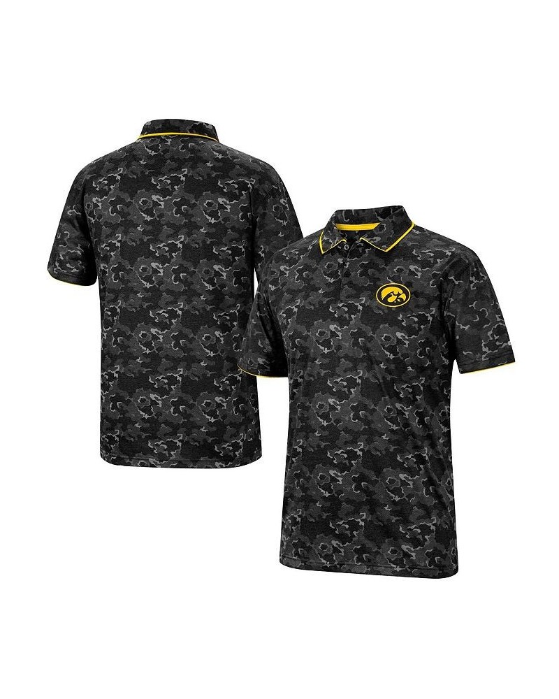 Men's Black Iowa Hawkeyes Speedman Polo Shirt $28.59 Polo Shirts