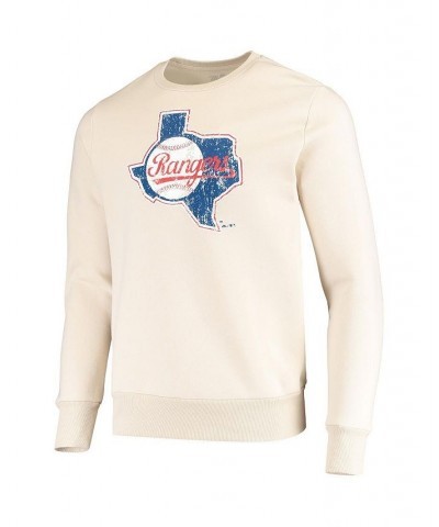 Men's Threads Oatmeal Texas Rangers Fleece Pullover Sweatshirt $28.38 Sweatshirt