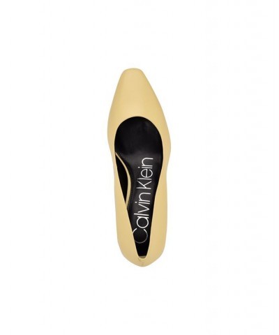 Women's Callia Snip Toe Pumps Yellow $39.27 Shoes