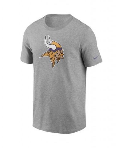 Men's Heathered Gray Minnesota Vikings Primary Logo T-shirt $26.99 T-Shirts