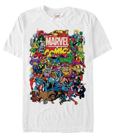 Marvel Men's Comic Collection The Entire Marvel Men's Cast Short Sleeve T-Shirt White $16.45 T-Shirts