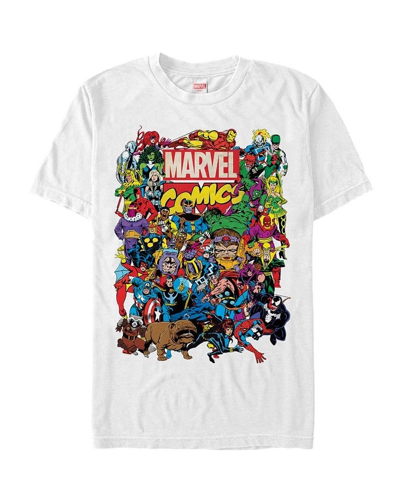 Marvel Men's Comic Collection The Entire Marvel Men's Cast Short Sleeve T-Shirt White $16.45 T-Shirts