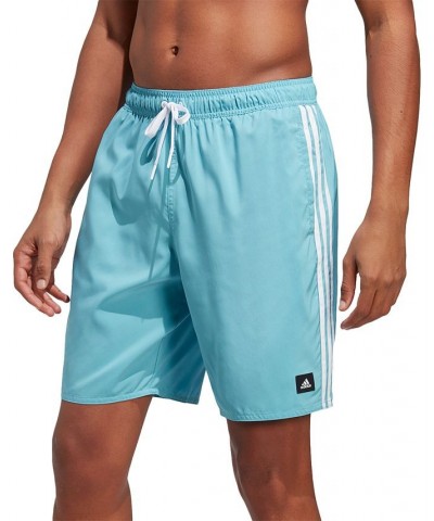 Men's 3-Stripes Classics 9" Swim Shorts Blue $28.50 Swimsuits