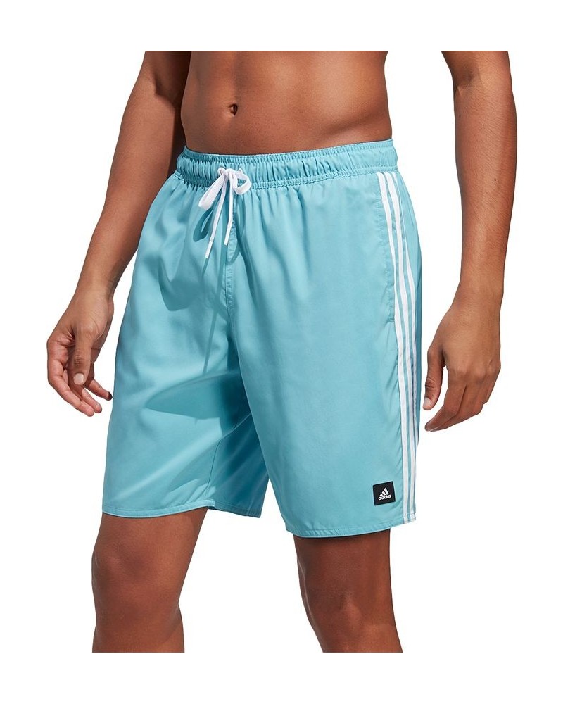 Men's 3-Stripes Classics 9" Swim Shorts Blue $28.50 Swimsuits