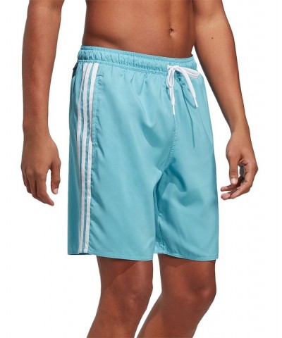 Men's 3-Stripes Classics 9" Swim Shorts Blue $28.50 Swimsuits