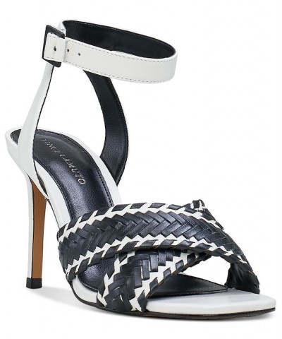 Ambrinna Ankle-Strap Woven Dress Sandals White $45.15 Shoes