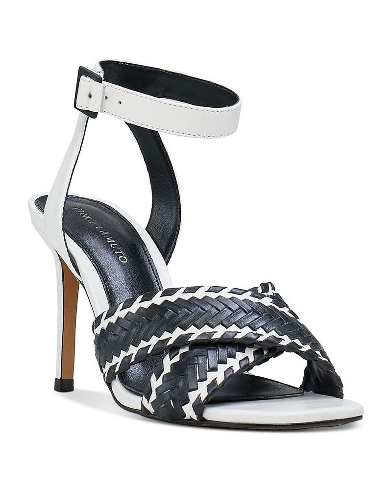 Ambrinna Ankle-Strap Woven Dress Sandals White $45.15 Shoes