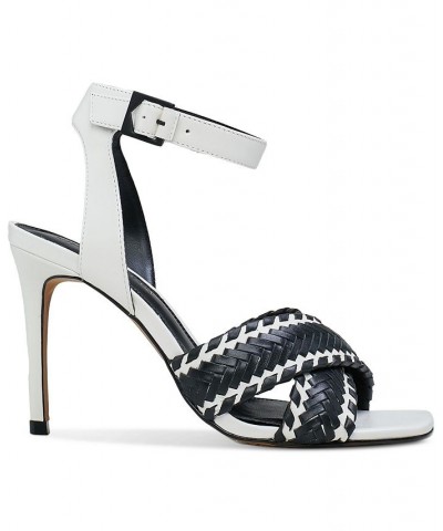 Ambrinna Ankle-Strap Woven Dress Sandals White $45.15 Shoes