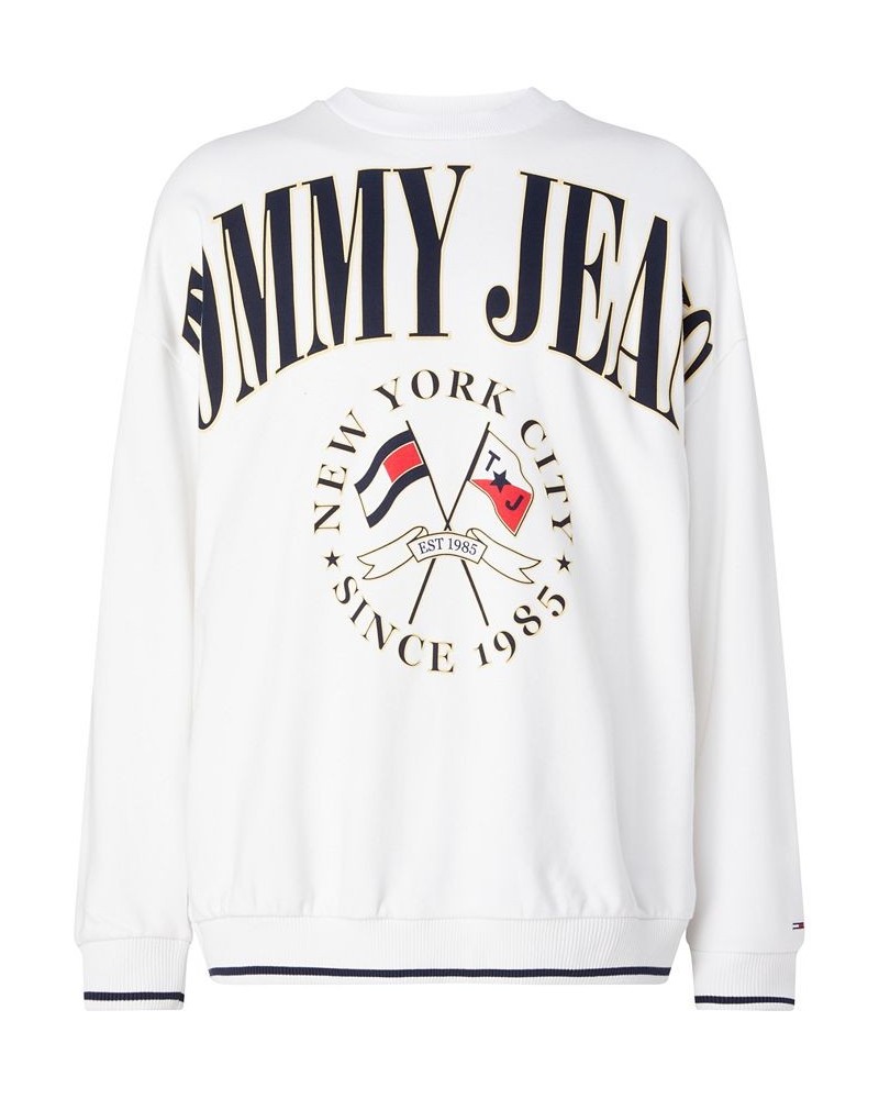 Men's Skater Logo Crewneck White $43.61 Sweatshirt