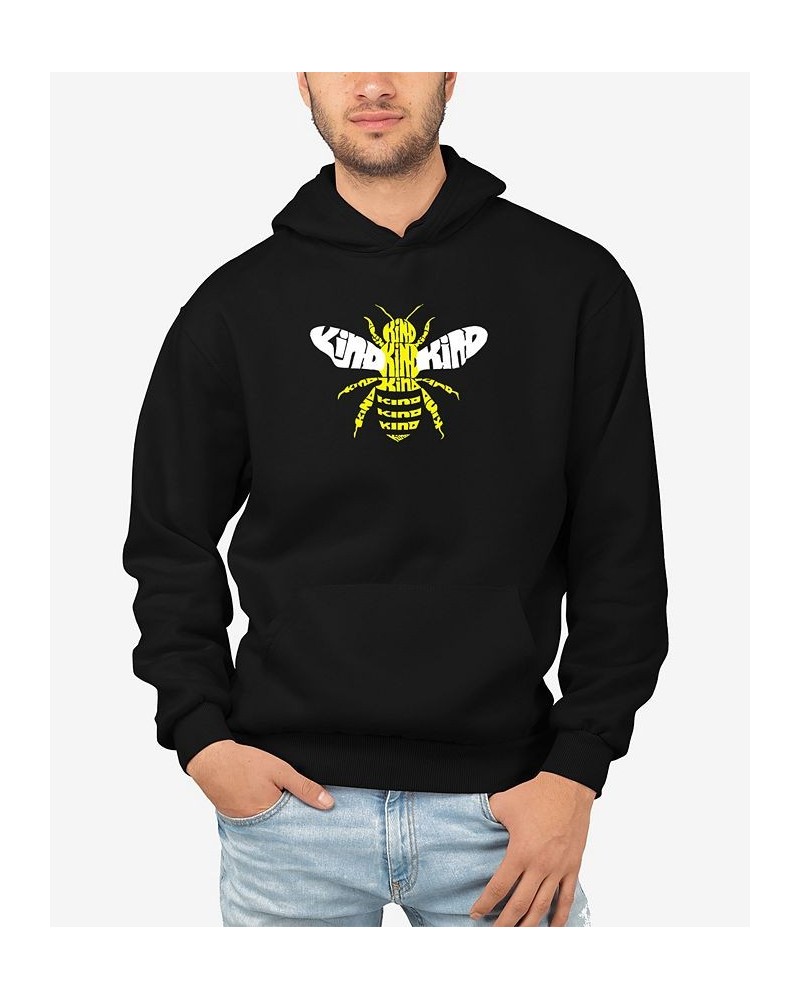 Men's Bee Kind Word Art Hooded Sweatshirt Black $30.00 Sweatshirt