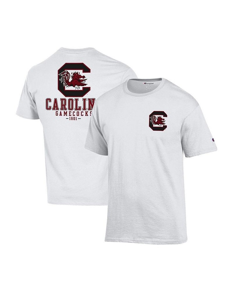 Men's White South Carolina Gamecocks Team Stack 2-Hit T-shirt $26.54 T-Shirts