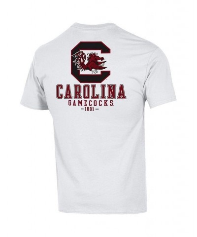 Men's White South Carolina Gamecocks Team Stack 2-Hit T-shirt $26.54 T-Shirts