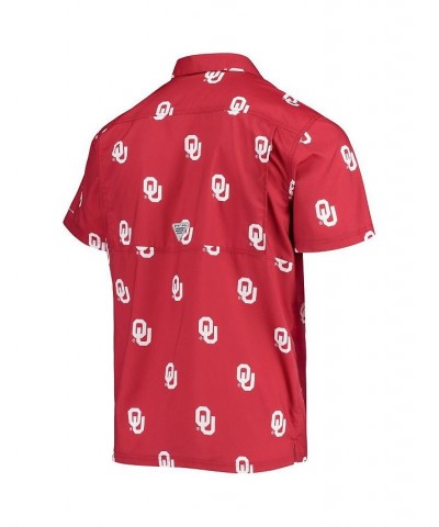 Men's Crimson Oklahoma Sooners Super Slack Tide Omni-Shade Button-Up Shirt $37.50 Shirts