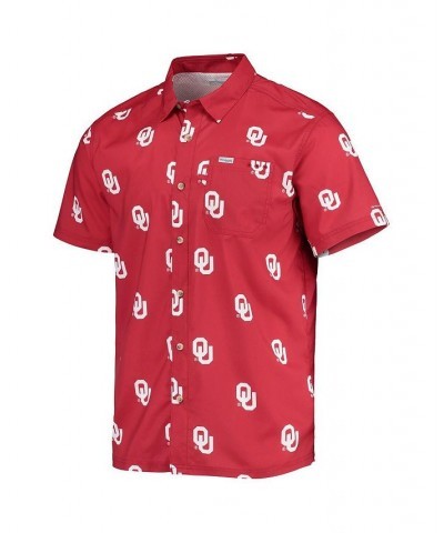 Men's Crimson Oklahoma Sooners Super Slack Tide Omni-Shade Button-Up Shirt $37.50 Shirts