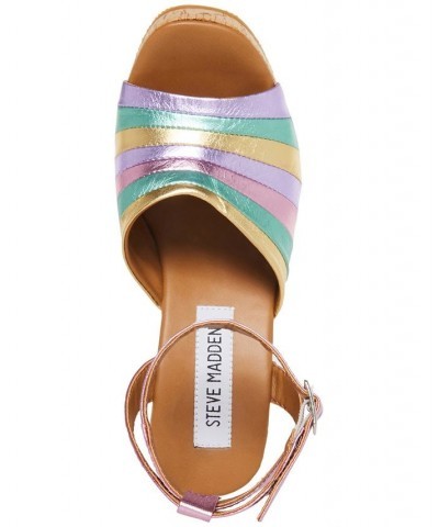 Women's Delvina Ankle-Strap Platform Sandals Multi $43.09 Shoes