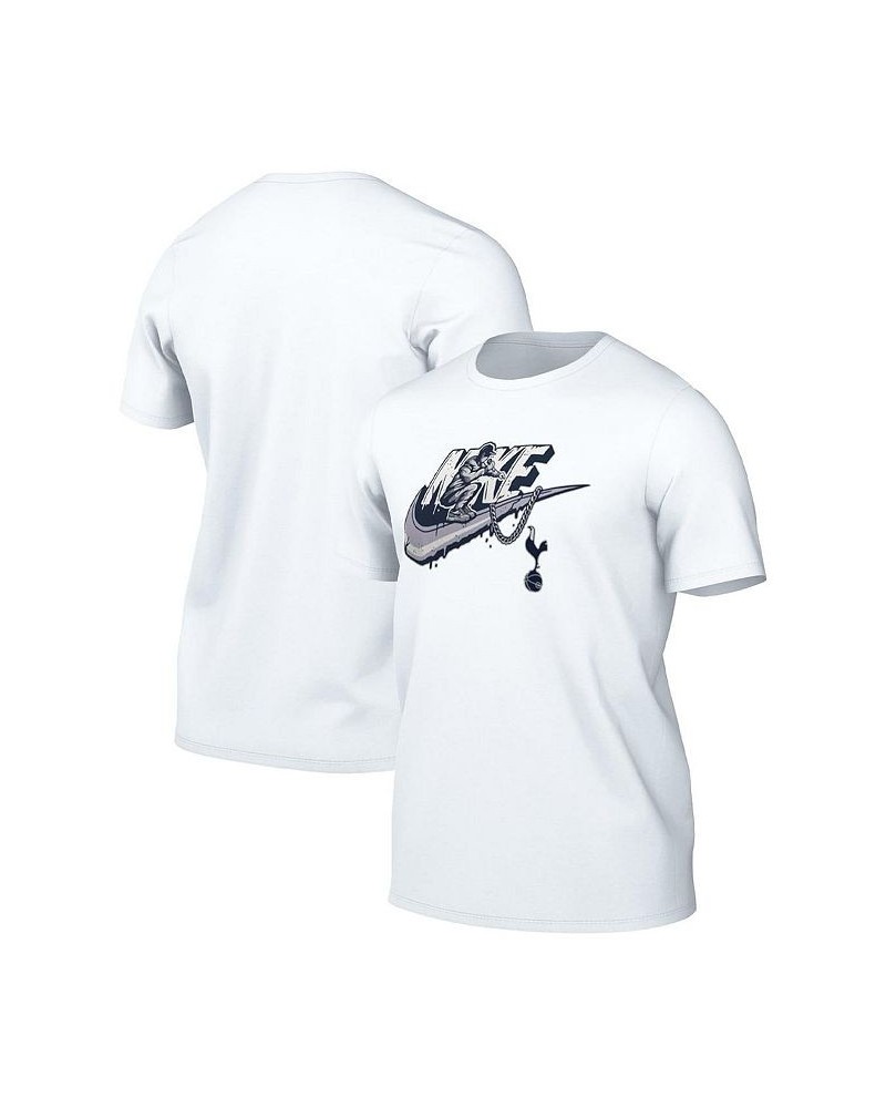 Men's White Tottenham Hotspur Futura T-shirt $21.60 T-Shirts