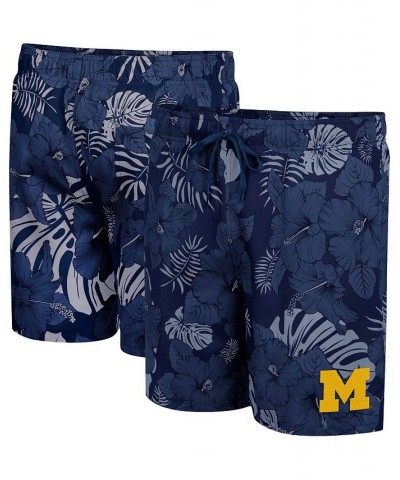 Men's Navy Michigan Wolverines The Dude Swim Shorts $35.09 Swimsuits