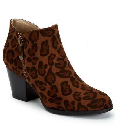 Masrinaa Ankle Booties Brown $23.56 Shoes