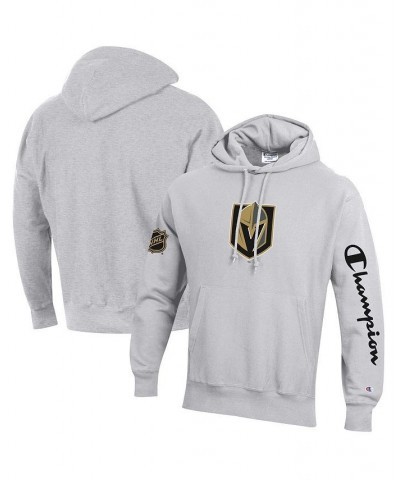 Men's Heathered Gray Vegas Golden Knights Reverse Weave Pullover Hoodie $28.70 Sweatshirt