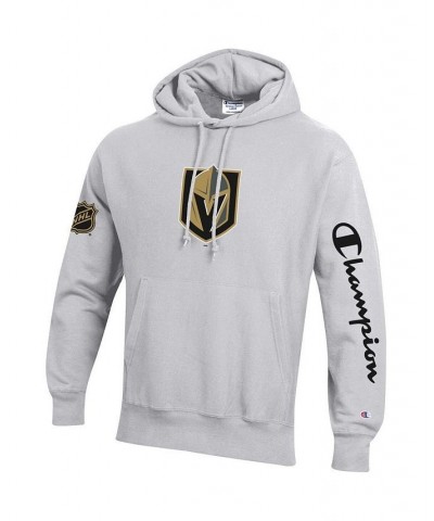 Men's Heathered Gray Vegas Golden Knights Reverse Weave Pullover Hoodie $28.70 Sweatshirt