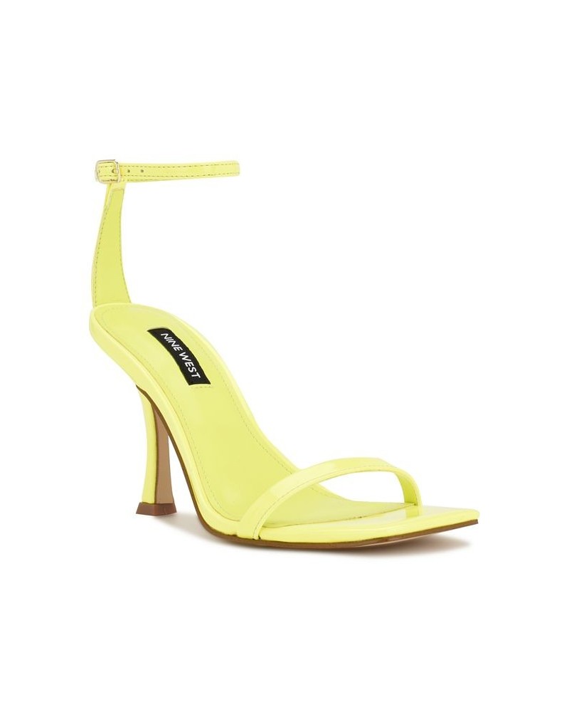 Women's Yess Square Toe Tapered Heel Dress Sandals PD11 $45.60 Shoes