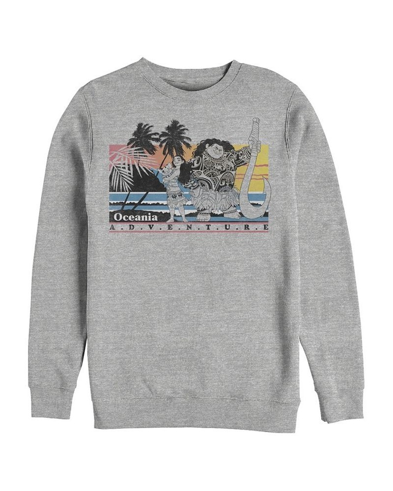 Disney Men's Moana Maui Pua Oceania Adventure, Crewneck Fleece Gray $24.20 Sweatshirt