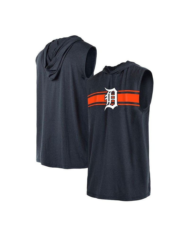 Men's Navy Detroit Tigers Sleeveless Pullover Hoodie $25.49 T-Shirts